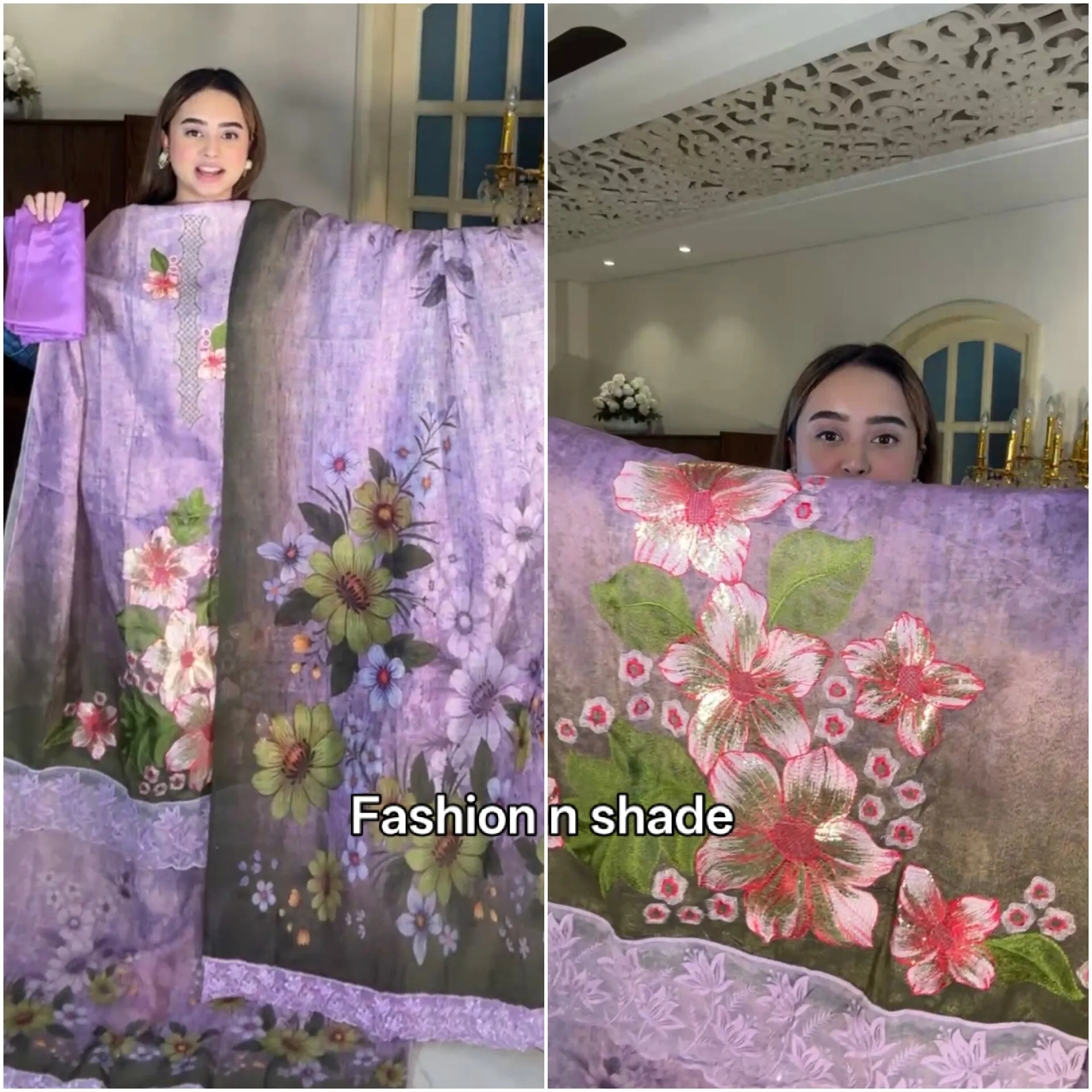 Premium Cotton Digital Print Four Piece Suits image 2