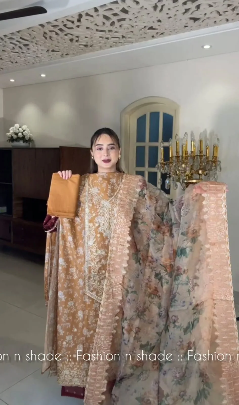 Sadabahar Brand Premium Cotton 3-Piece Suit with Kota Dupatta image 2