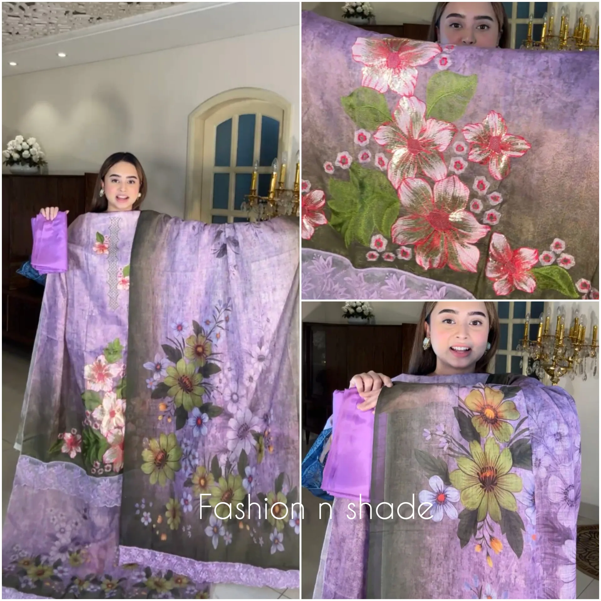 Premium Cotton Digital Print Four Piece Suits